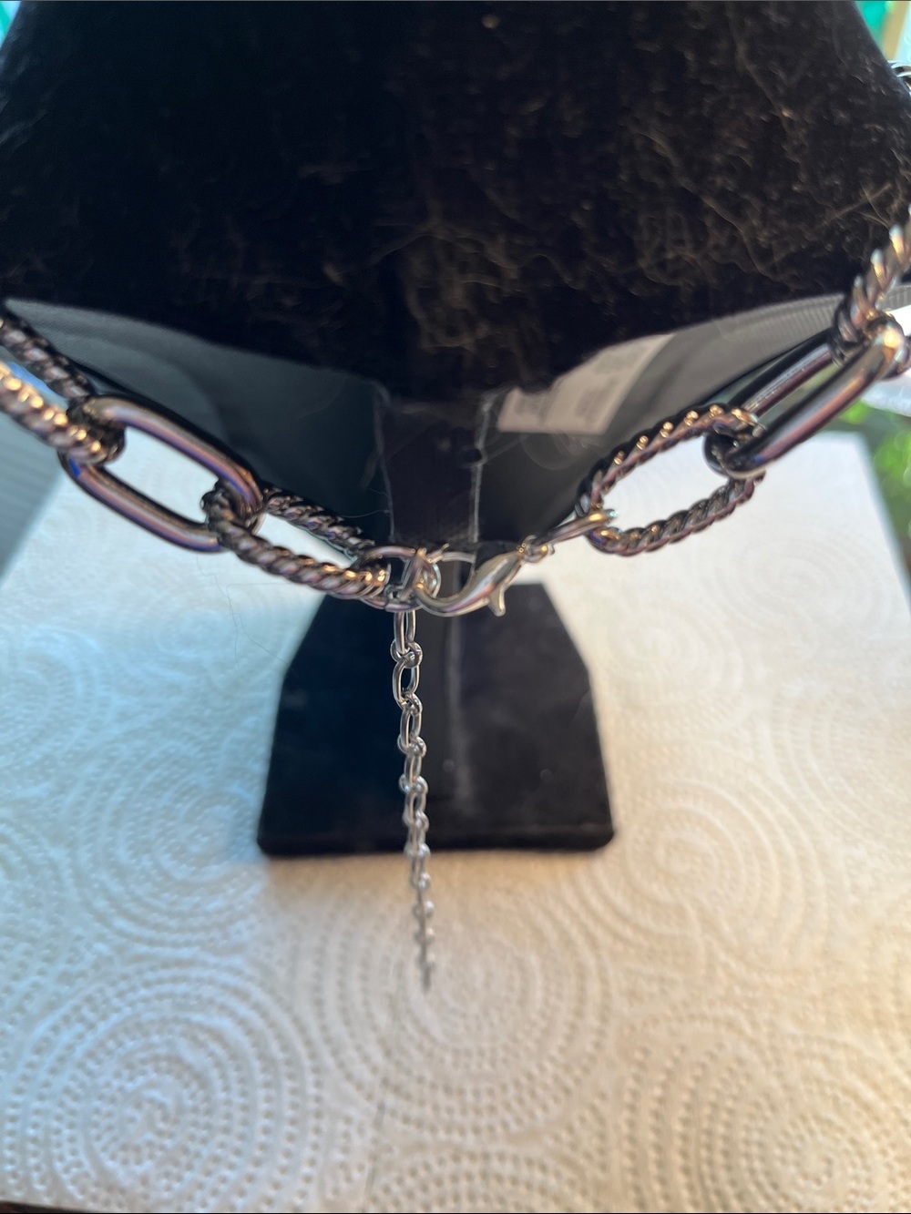 πΈππSILVER-TONE Cross Pendant Necklace with Iridescent CrystalsπΈππ - Picture 4 of 4